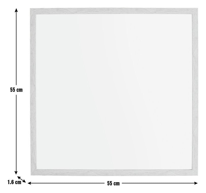 Home Essentials Oak Effect Square Wall Mirror -55x55cm