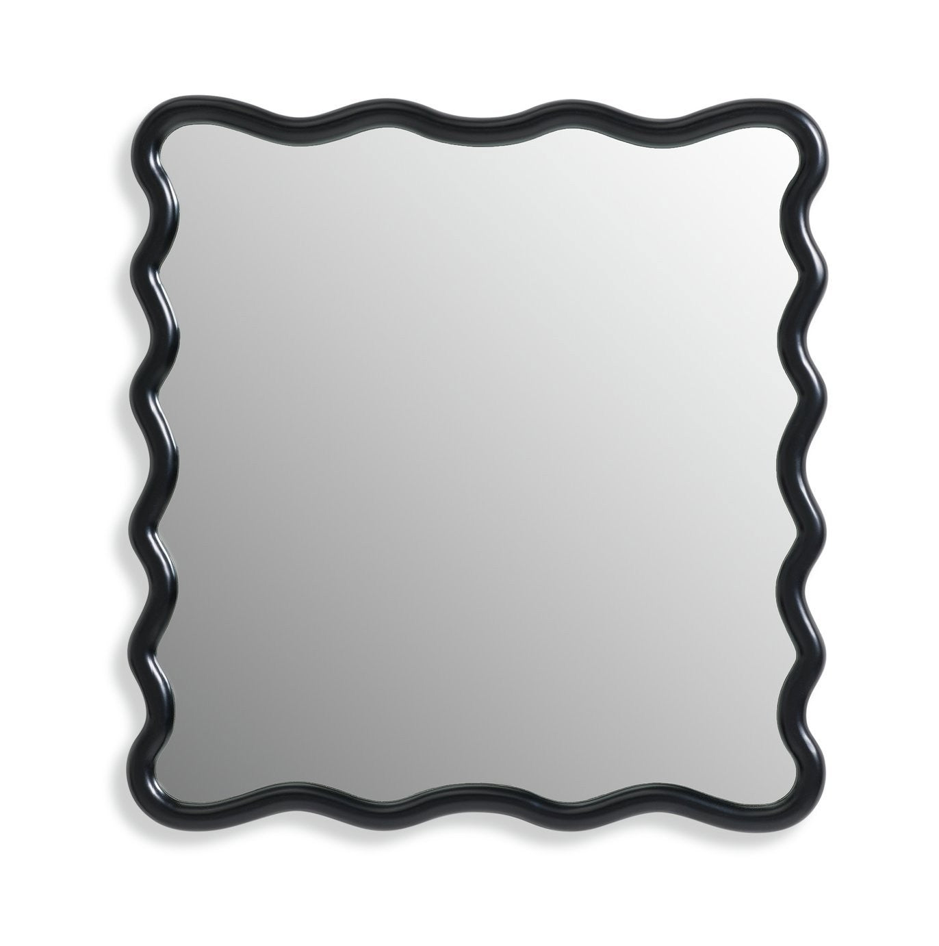 Habitat Black Wavy Wall Mirror - 60x57cm