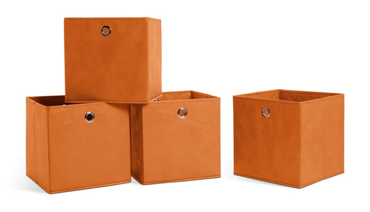 Home Set of 4 Squares Plus Boxes - Orange