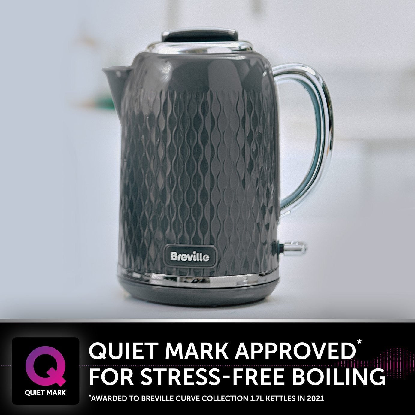 Breville VKT227 Curve Kettle - Grey and Chrome
