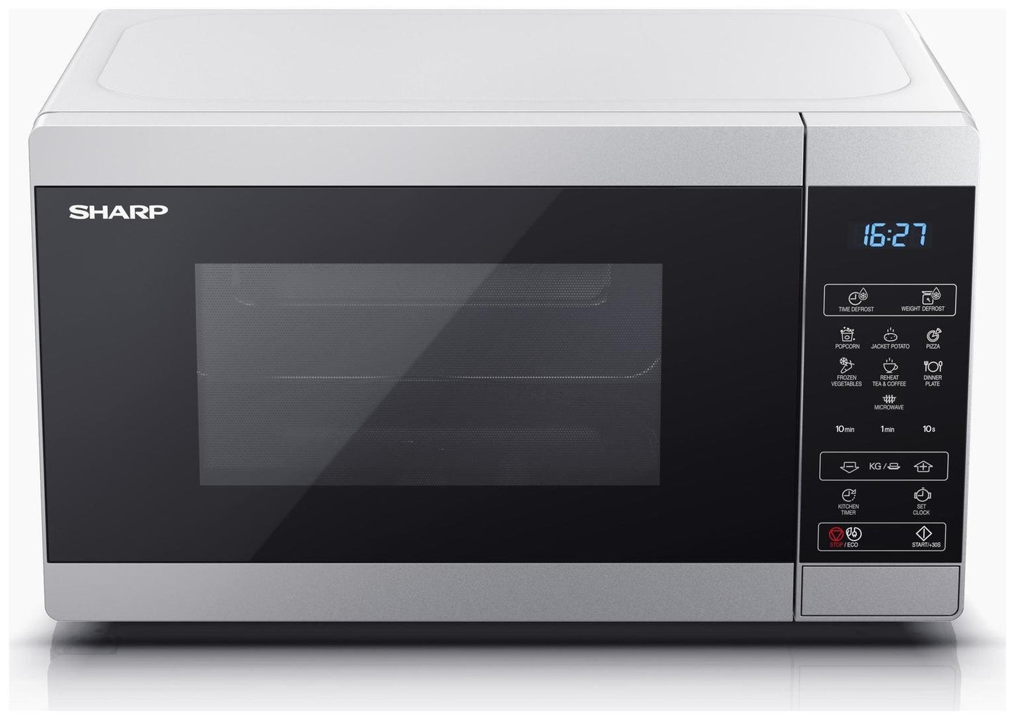 Sharp 800W Standard Microwave YC-MS02U-S - Silver