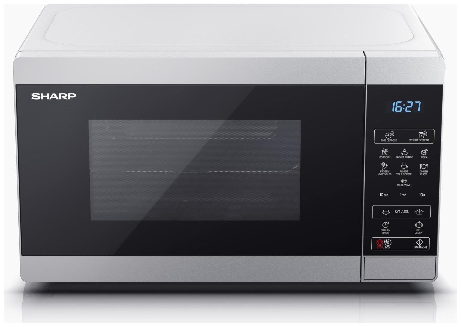 Sharp 800W Standard Microwave YC-MS02U-S - Silver