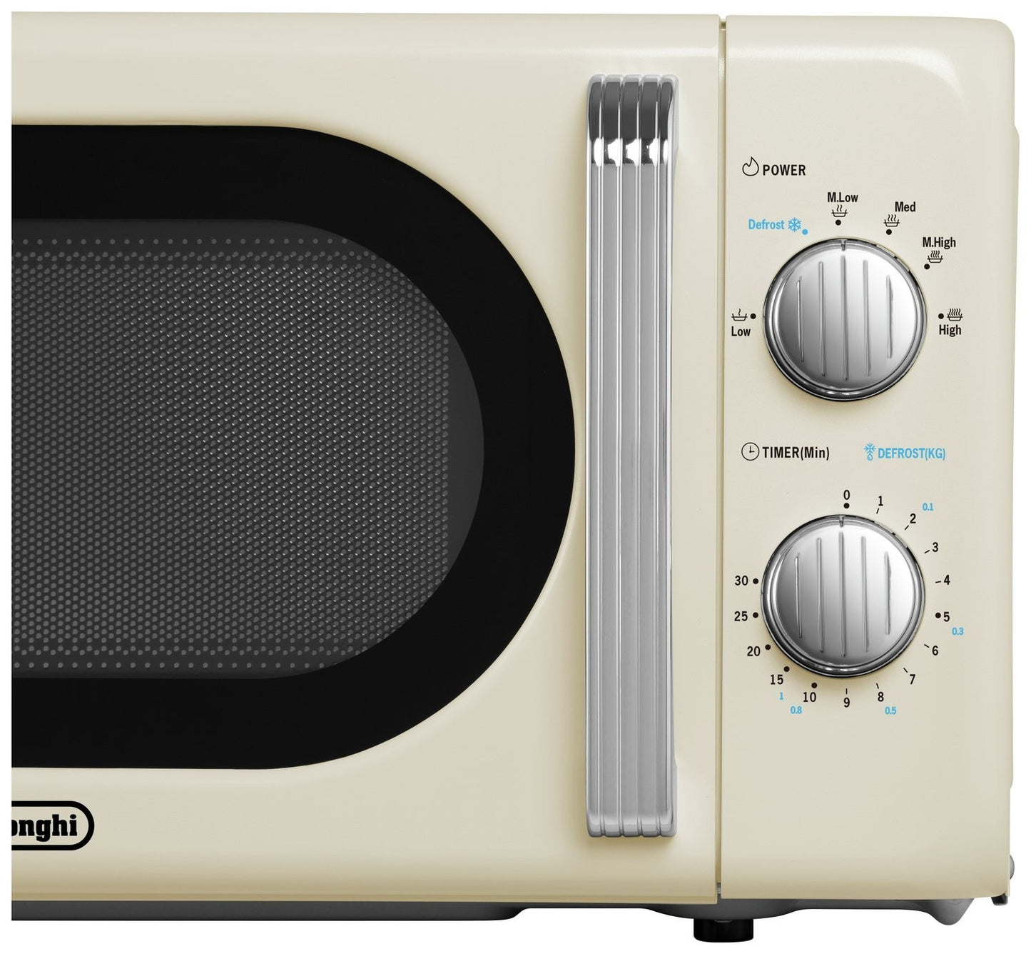 De'Longhi Argento Flora 800W Standard Microwave - Cream