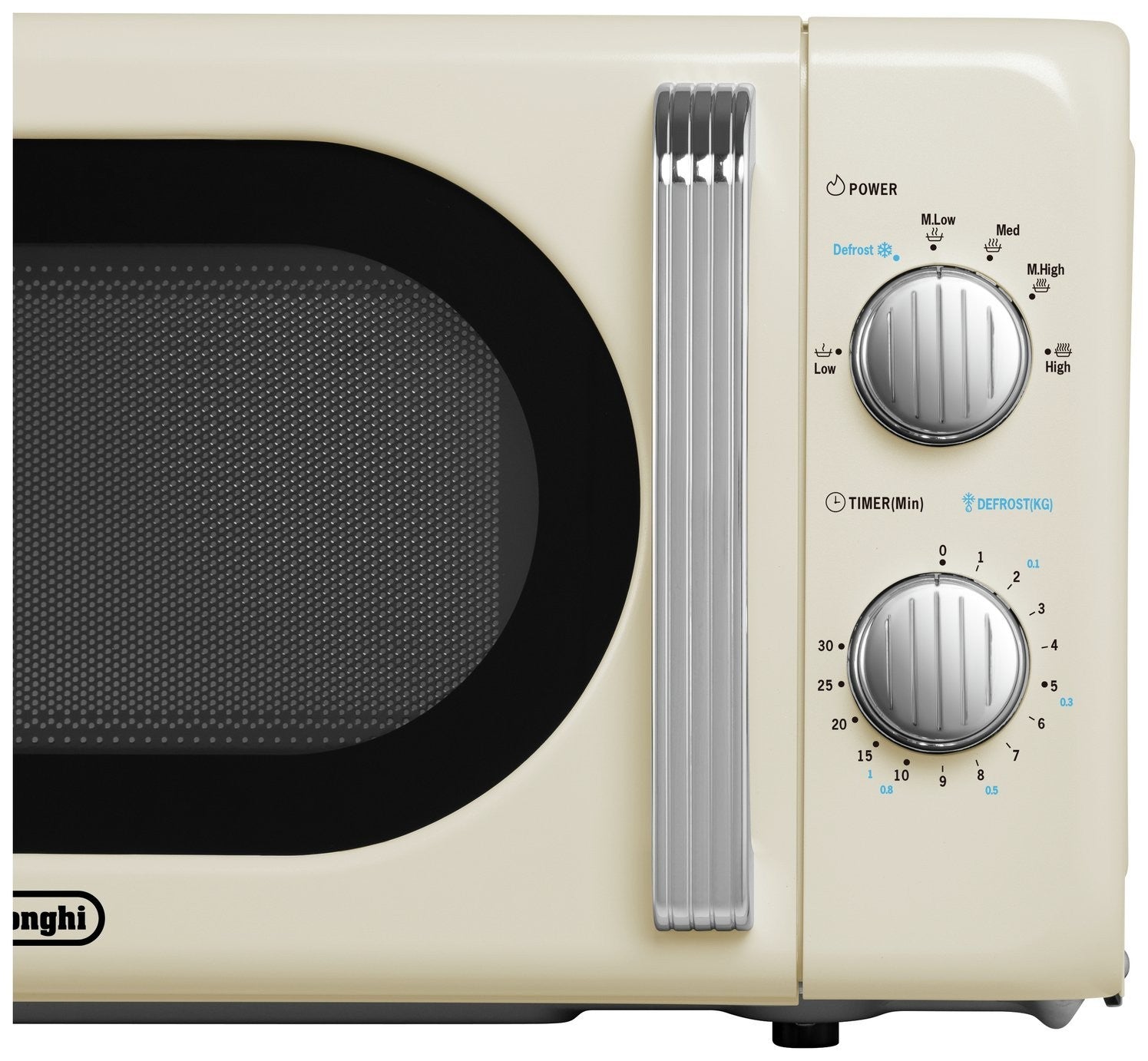 De'Longhi Argento Flora 800W Standard Microwave - Cream