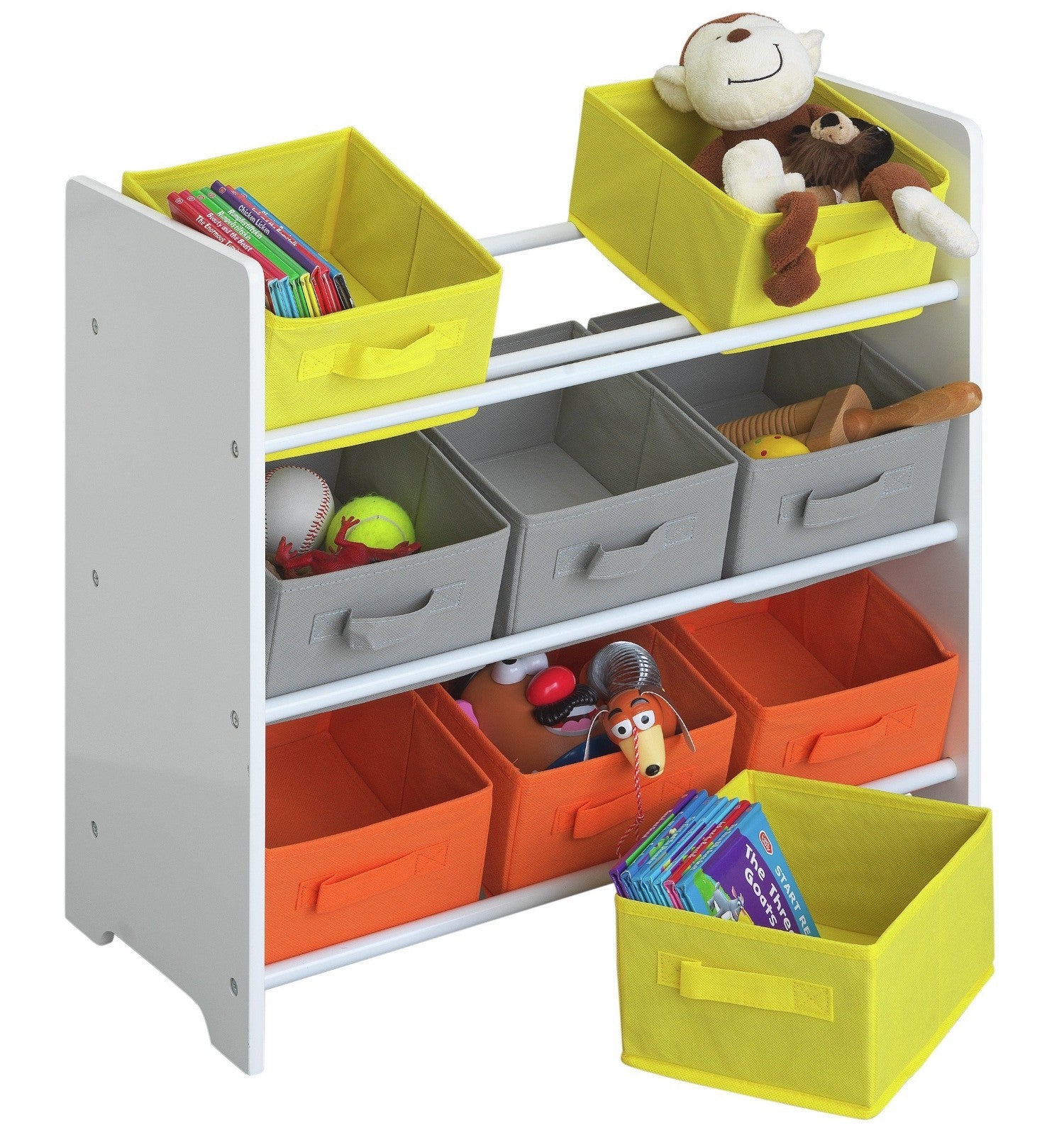 Argos Home 3 Tier White Kids Basket Storage Unit