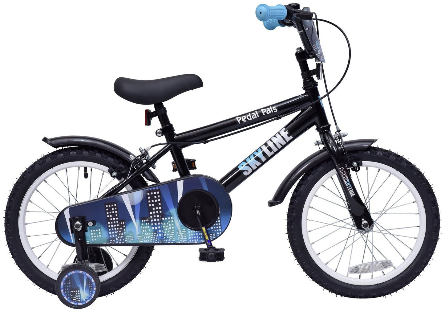 Pedal Pals 16 inch Wheel Size Kids Mountain Bike  -  (Black)