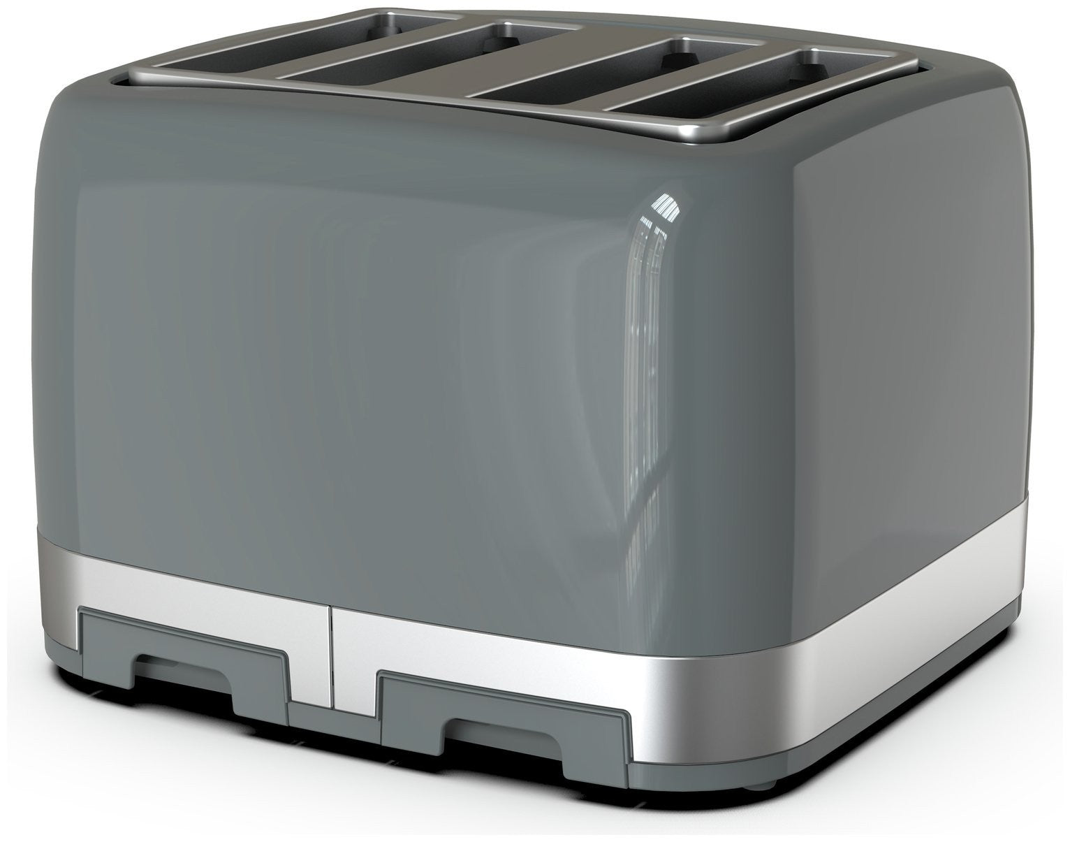 Cookworks Illuminated 4 Slice Toaster - Stone Grey