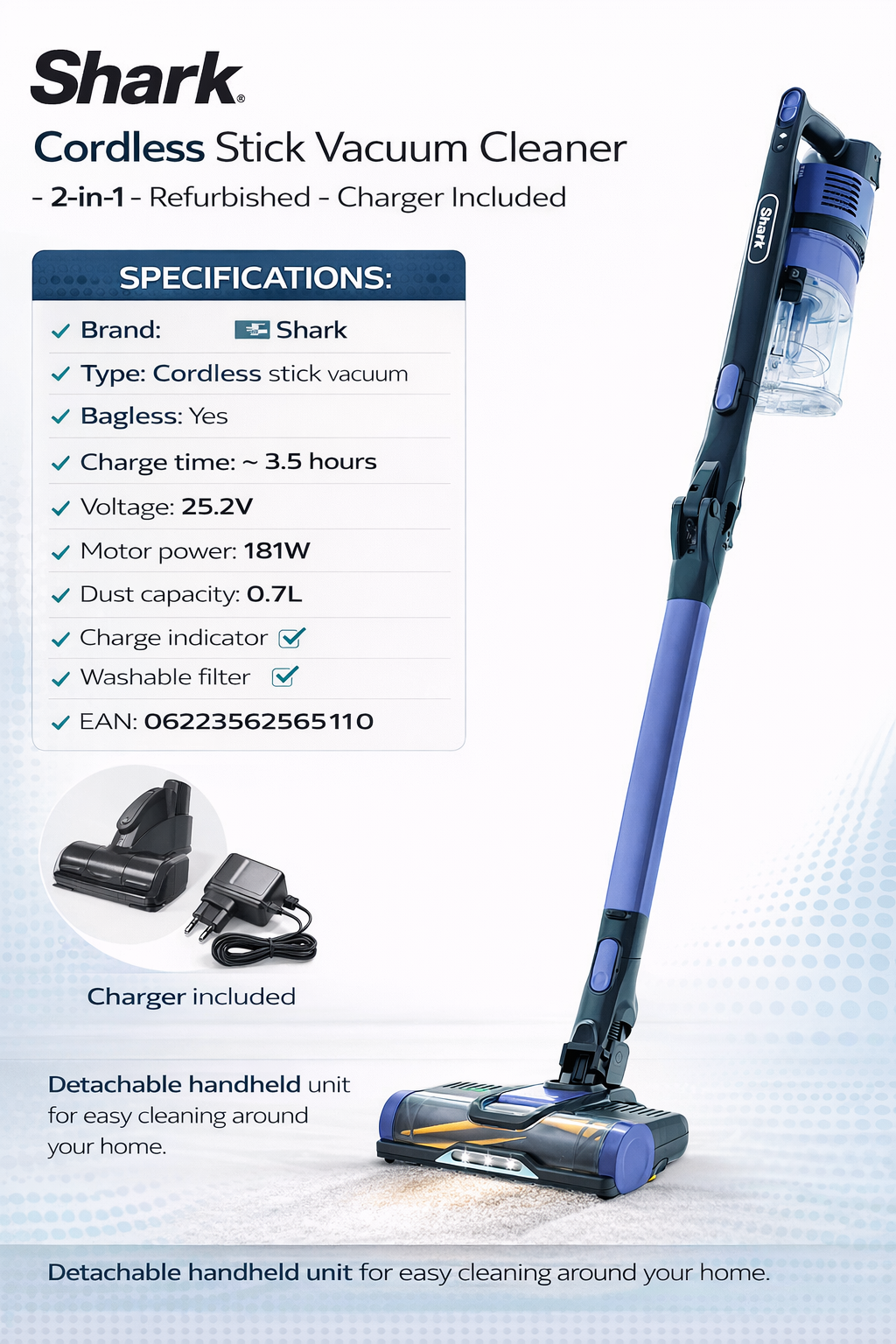 Shark Anti Hair Wrap & Flexology Cordless Vacuum Cleaner