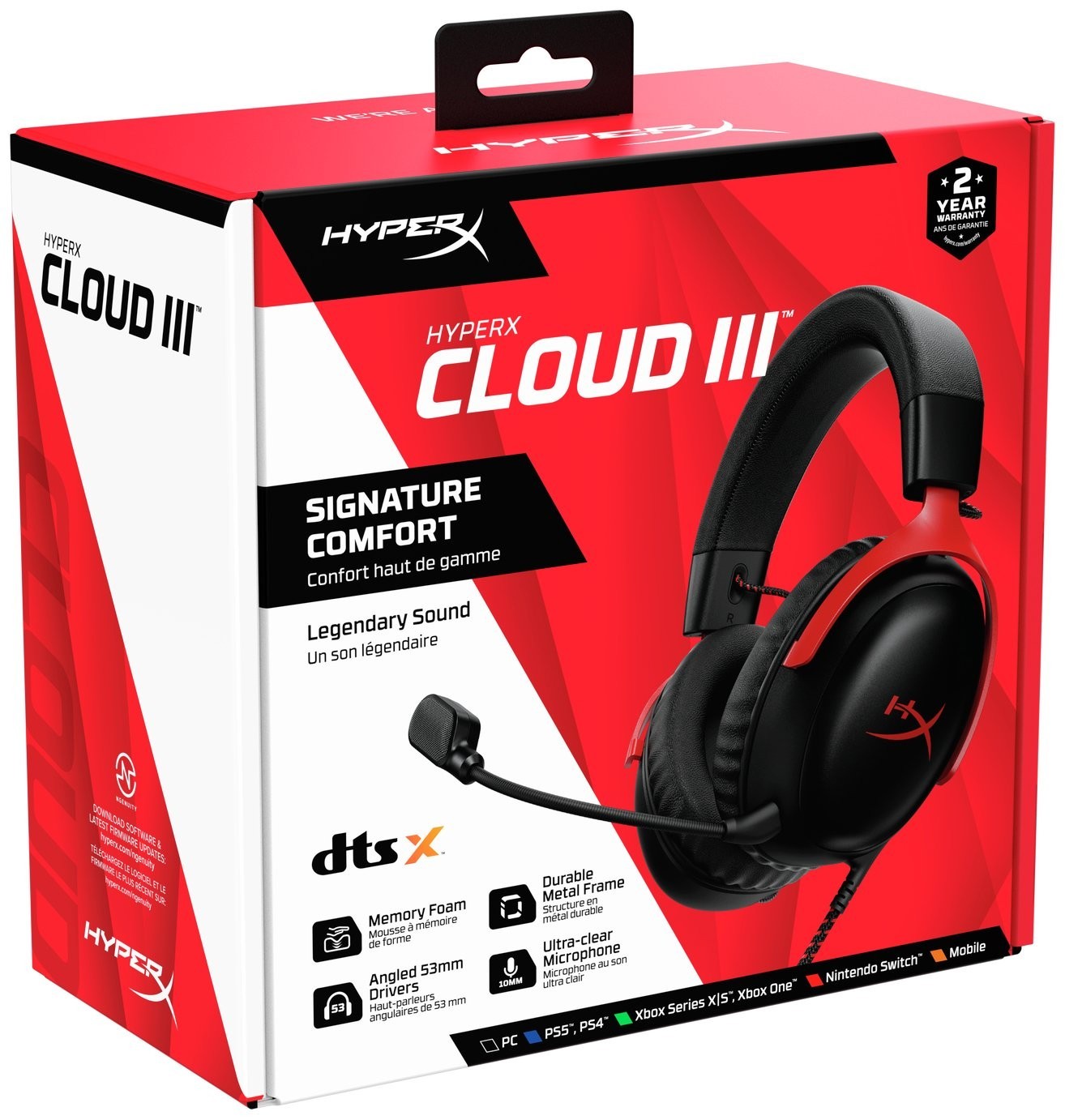 HyperX Cloud III Wired Gaming Headset Xbox, PS5, Switch, PC