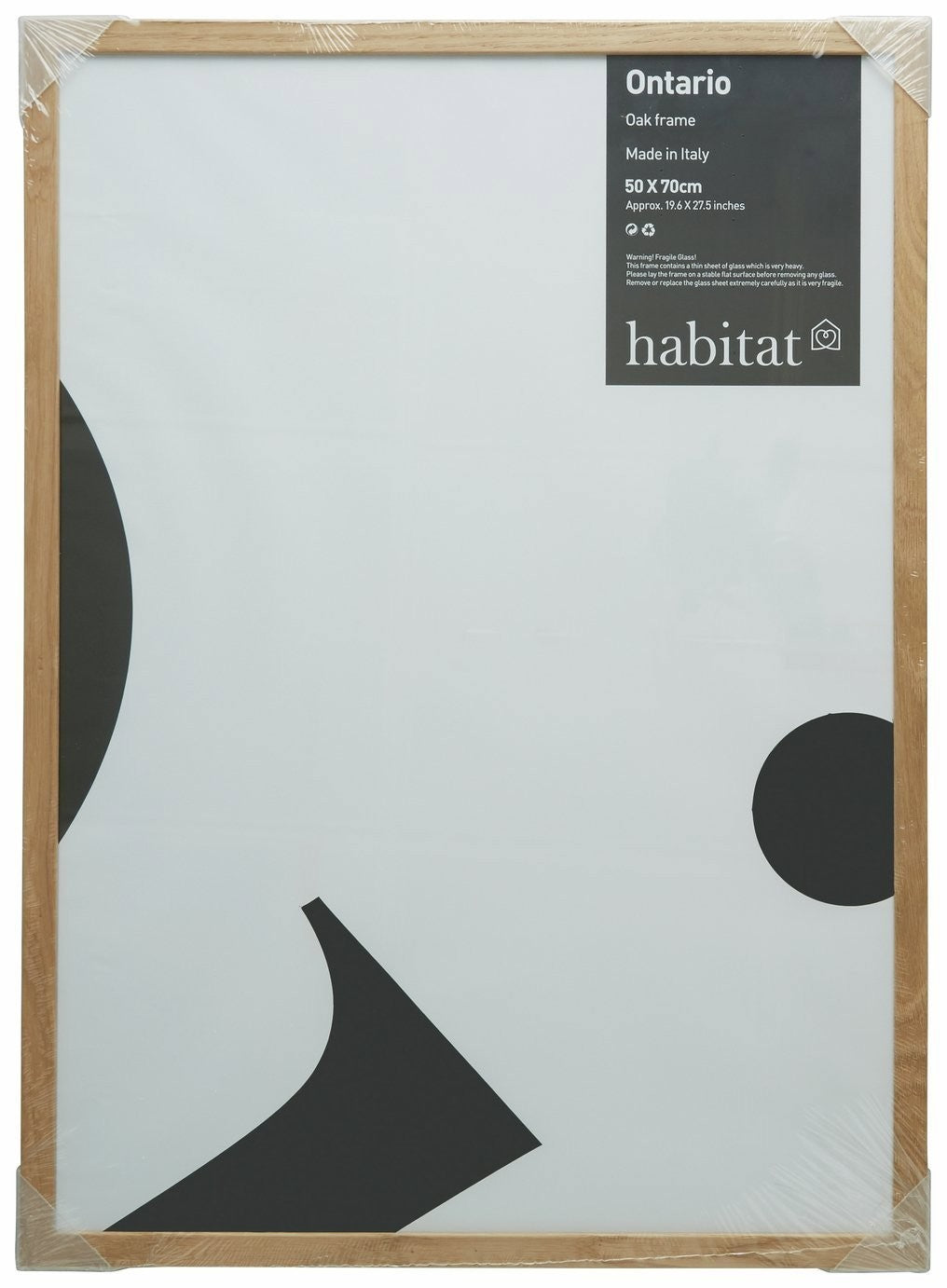 Habitat Ontario Oak Wooden Picture Frame - 50x70cm