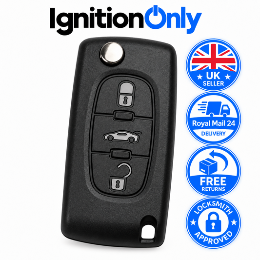 3 Button Flip Remote Key Fob Case for Peugeot 207 307 308 407 CC SW