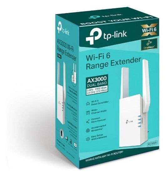 TP-Link RE705X AX3000 Wi-Fi 6 Booster- Gigabit Ethernet Port