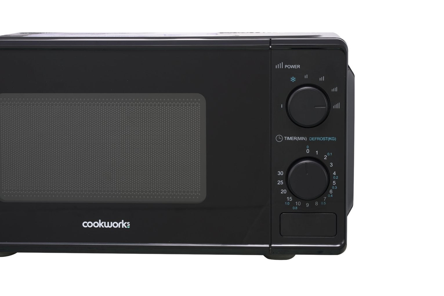 Cookworks 17L 700W Standard Microwave Dial Setting 6 Power Level MM7 - Black