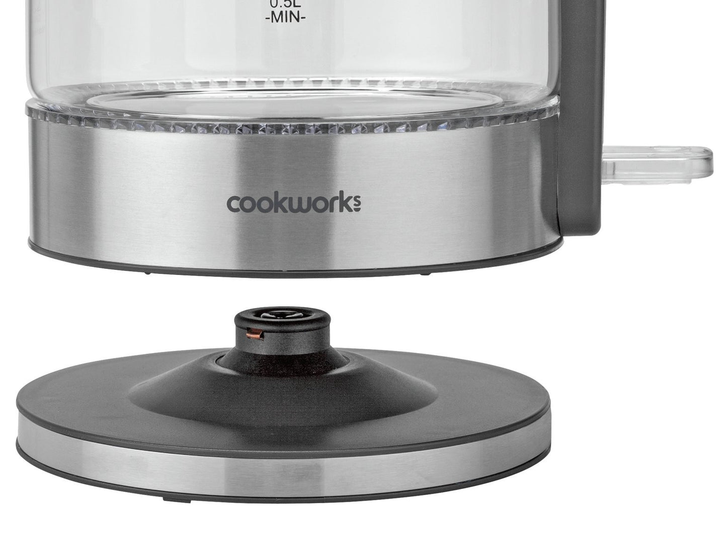 Cookworks Illuminating Kettle - Glass and Stainless Steel