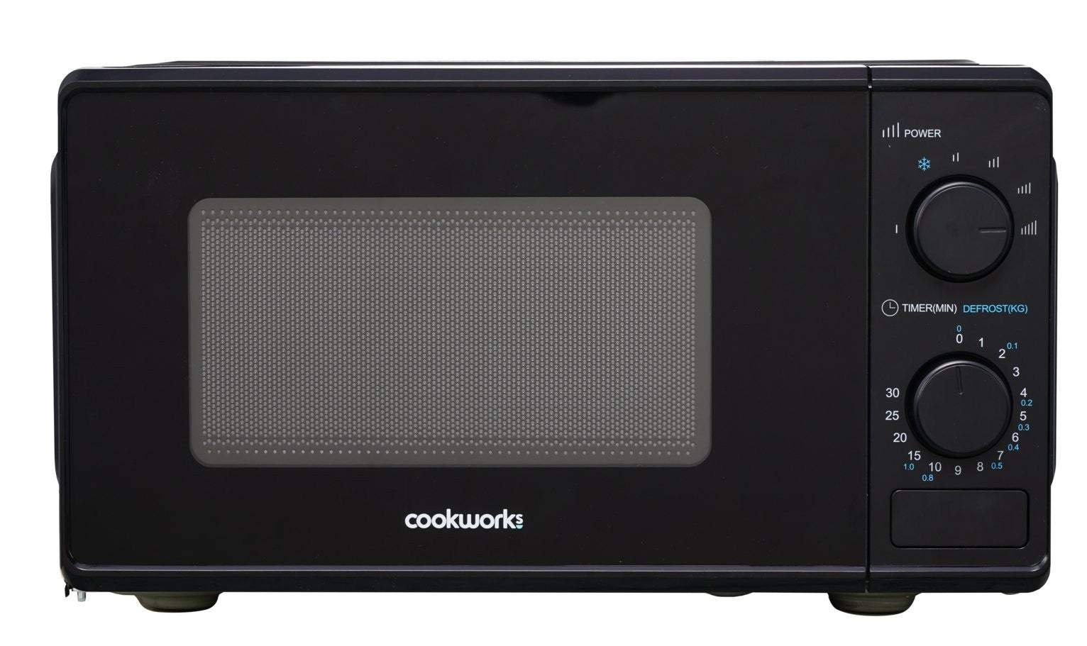 Cookworks 17L 700W Standard Microwave Dial Setting 6 Power Level MM7 - Black