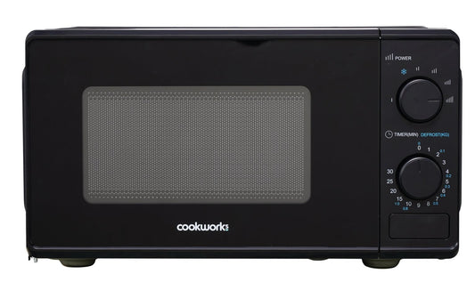Cookworks 17L 700W Standard Microwave Dial Setting 6 Power Level MM7 - Black