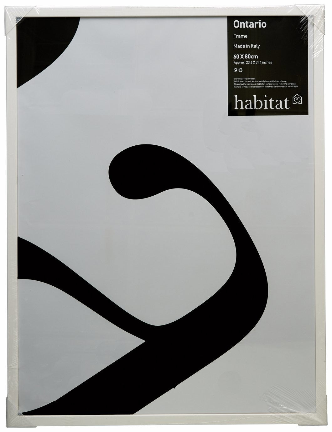 Habitat Ontario White Wooden Picture Frame - 60x80cm