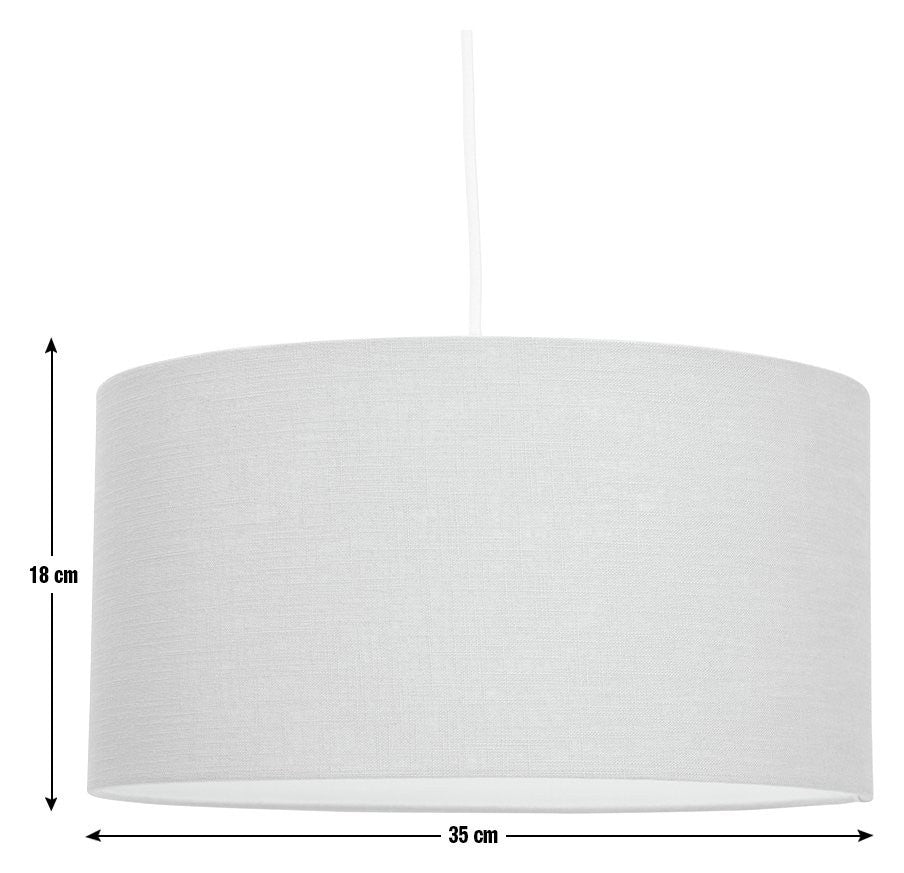 Home Serene Green Fabric Drum Lamp Shade | 35cm | Easy Fit