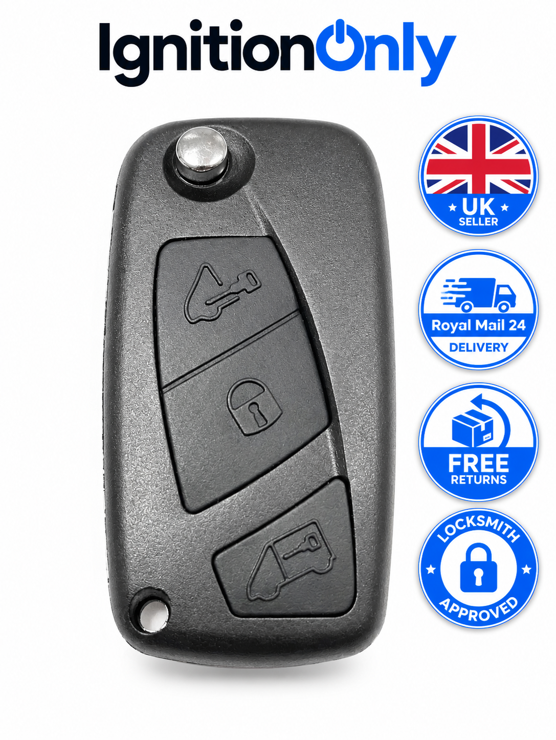 Iveco Daily MK4 Key Case 3 Button Flip Remote Fob GT10 Blade 2006-2011