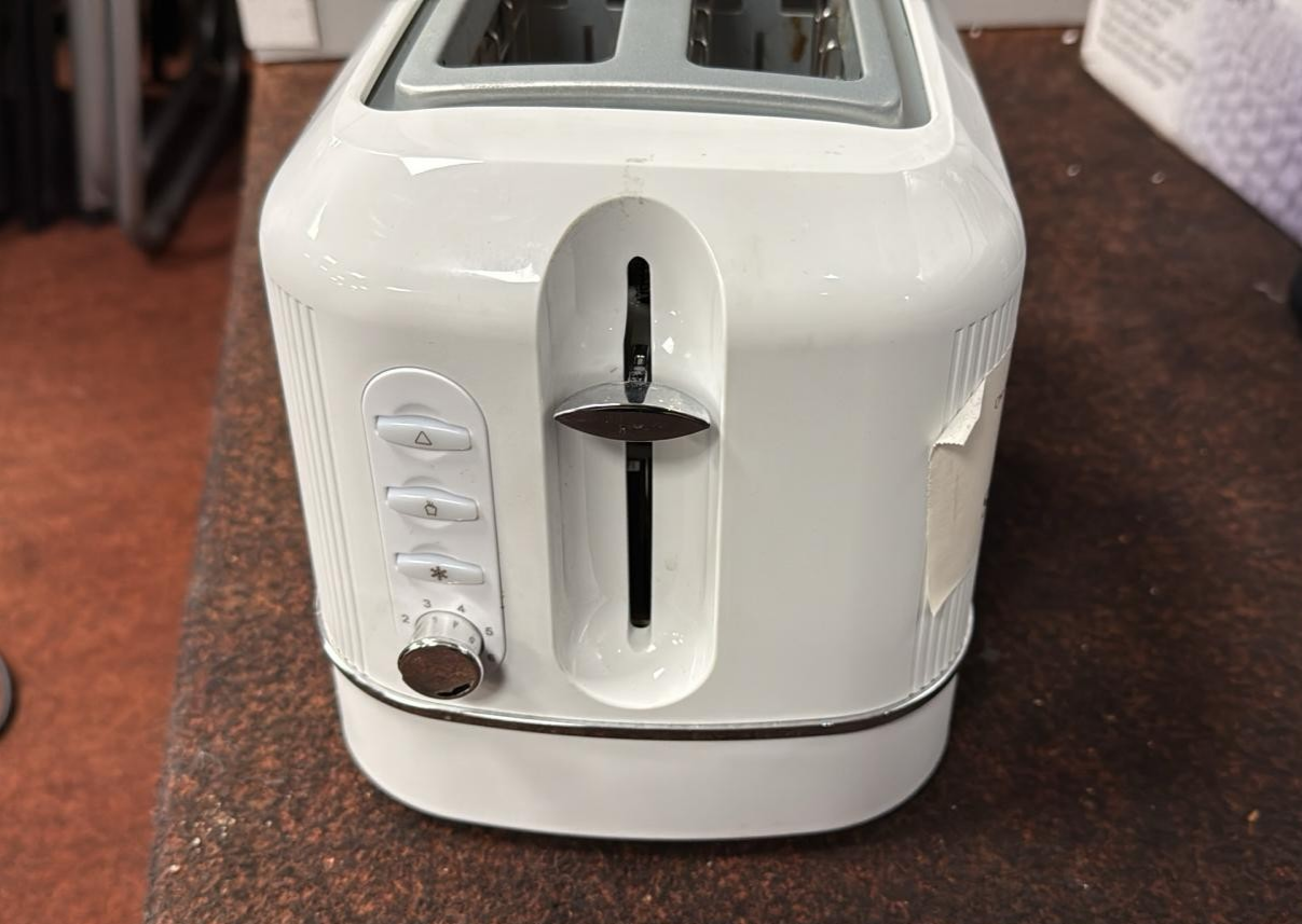 Cookworks Texture Tilly 2 Slice Toaster - White
