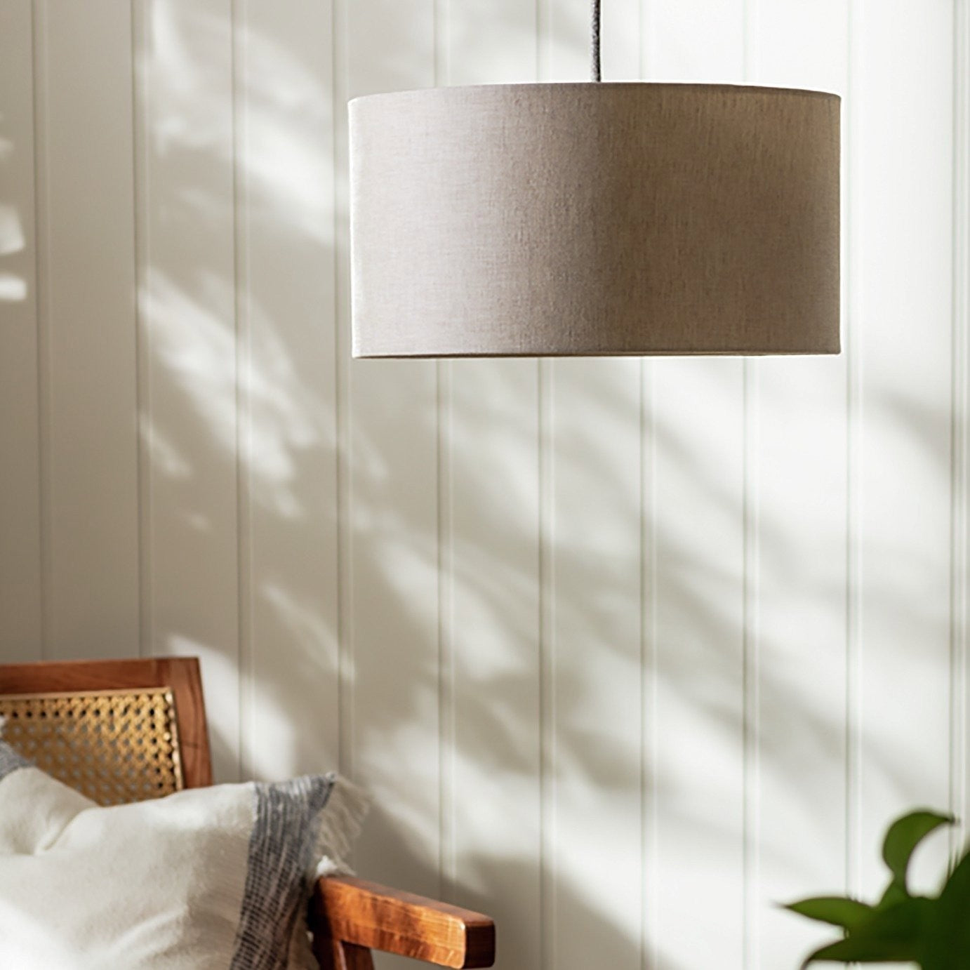Habitat Oatmeal Linen Easy Fit Lampshade - 35cm