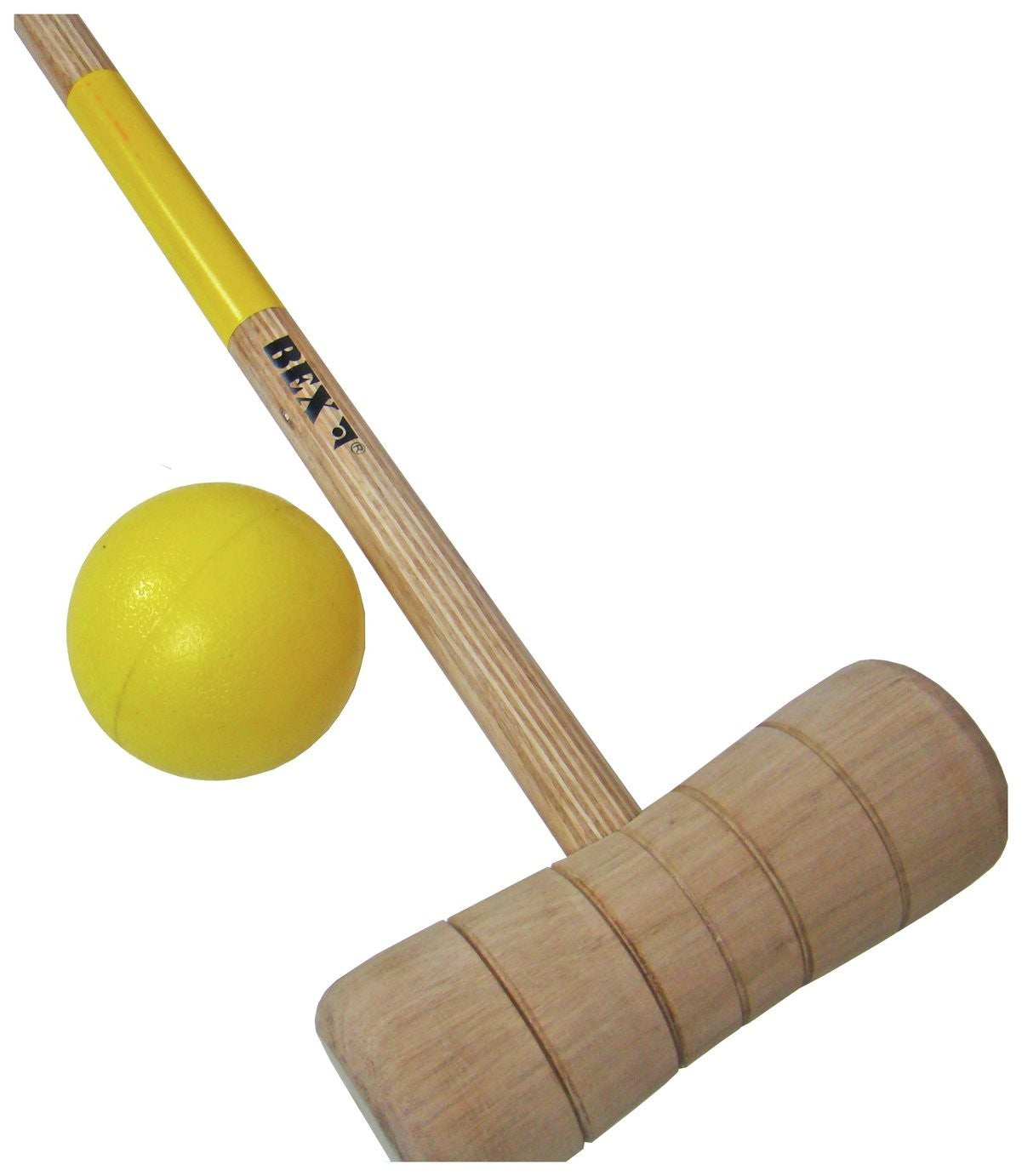 Croquet Set Birch Wood | 6 Mallets 6 Balls 10 Hoops | Family Garden Game