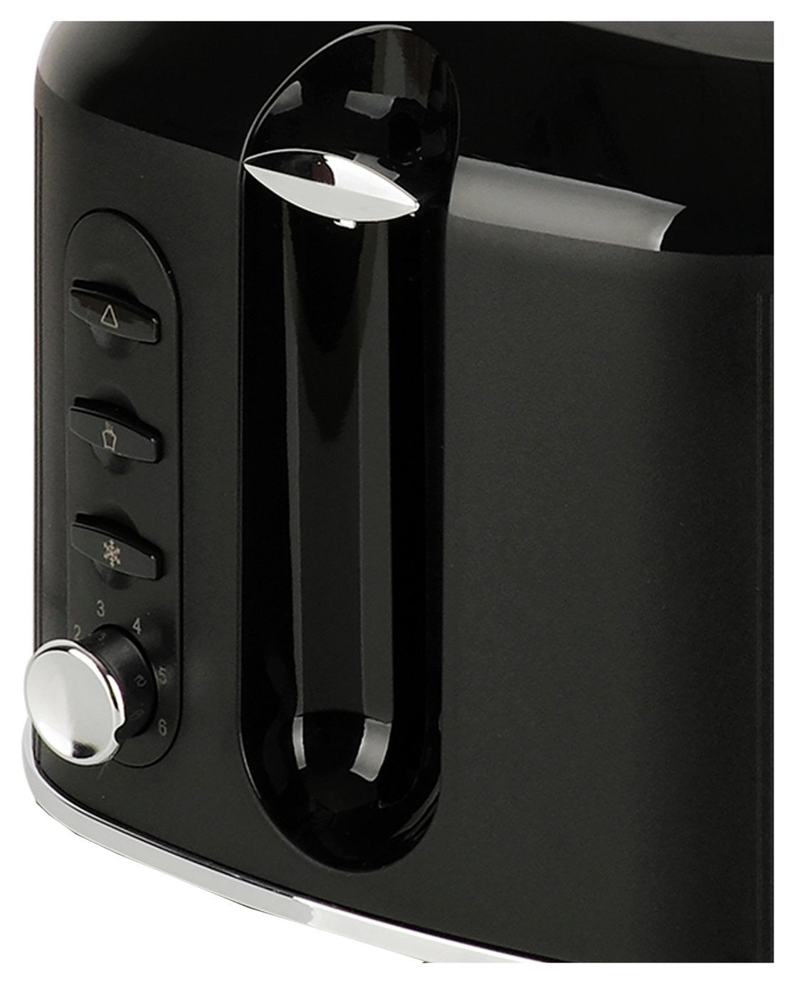 Cookworks Texture Tilly 2 Slice Toaster - Black