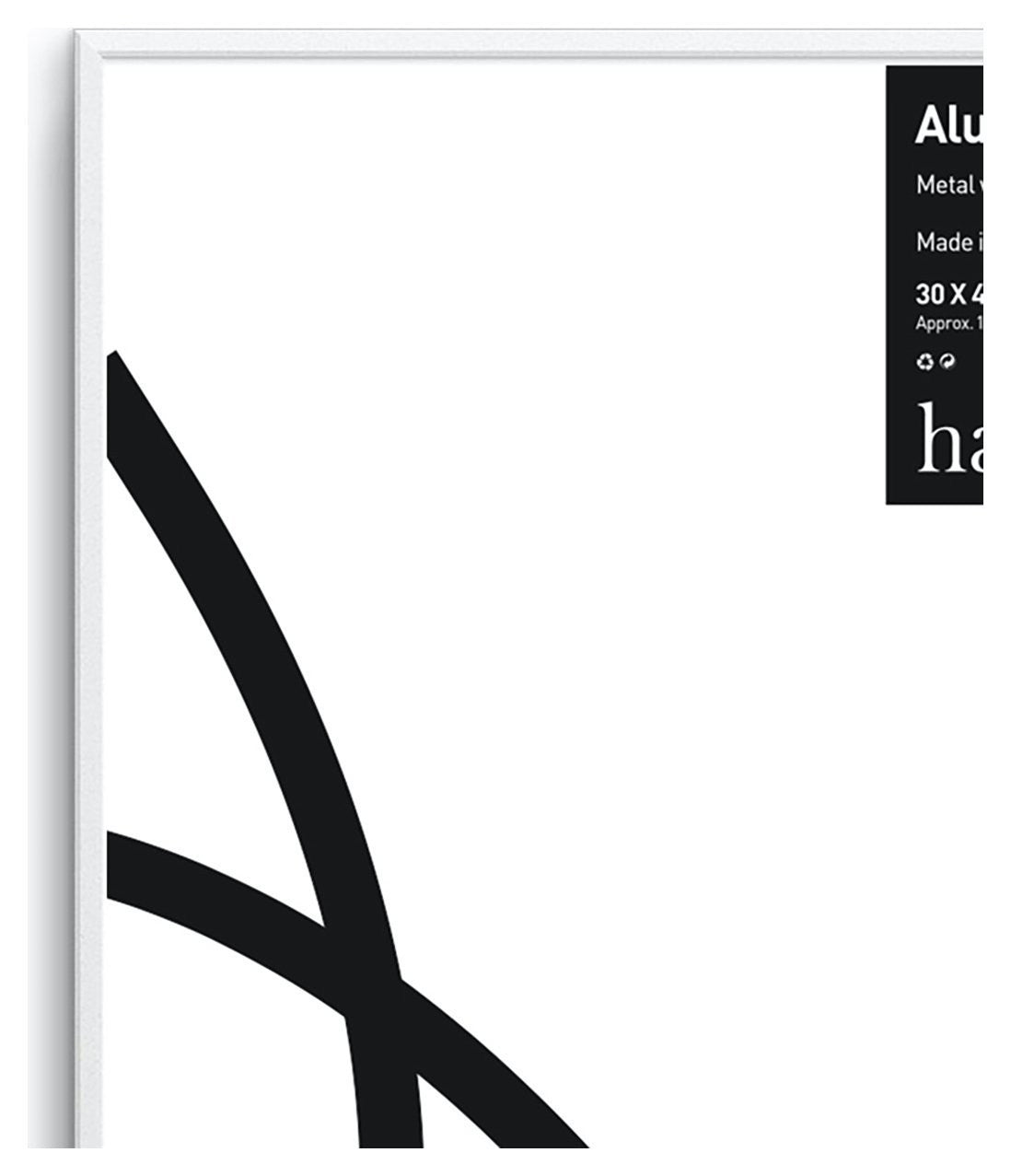 Habitat Aluminus White Metal Picture Frame - 30X40cm