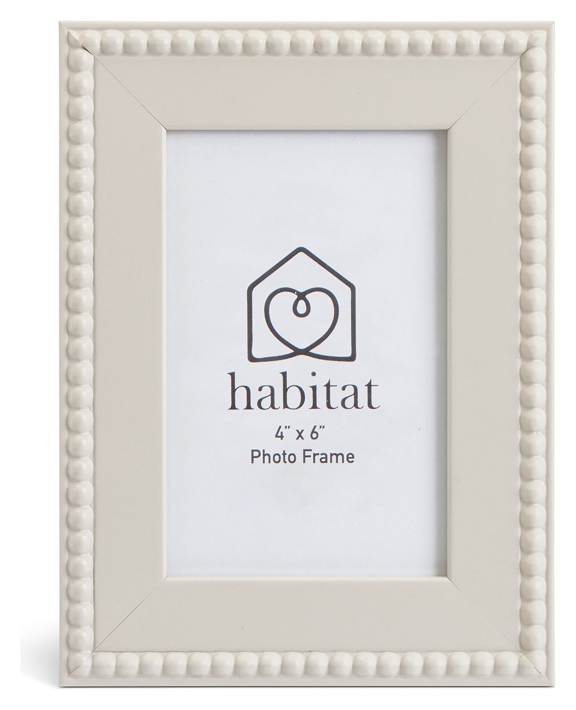 Habitat Beaded Grey Wooden Picture Frame - 4x6"