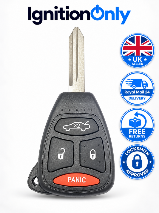 Chrysler Dodge 300C Key Case 3+1 Button Remote Fob Cover