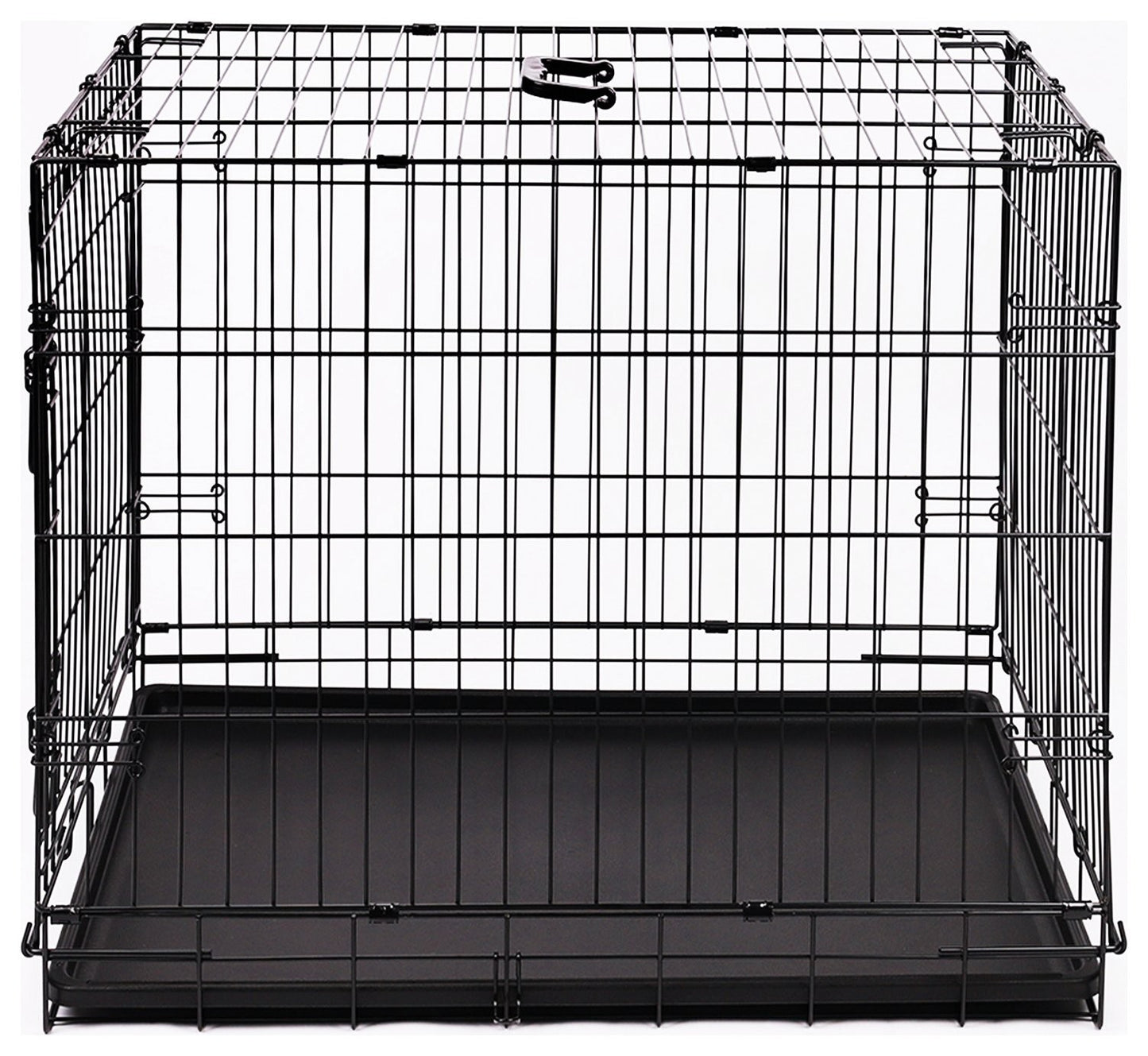 Medium Metal Dog Cage Crate | Folding Travel Pet Carrier | 77×54×60cm