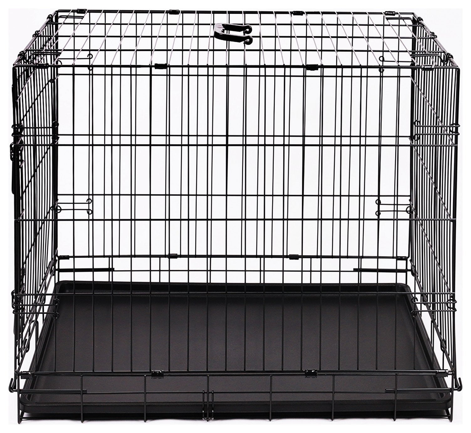 Medium Metal Dog Cage Crate | Folding Travel Pet Carrier | 77×54×60cm