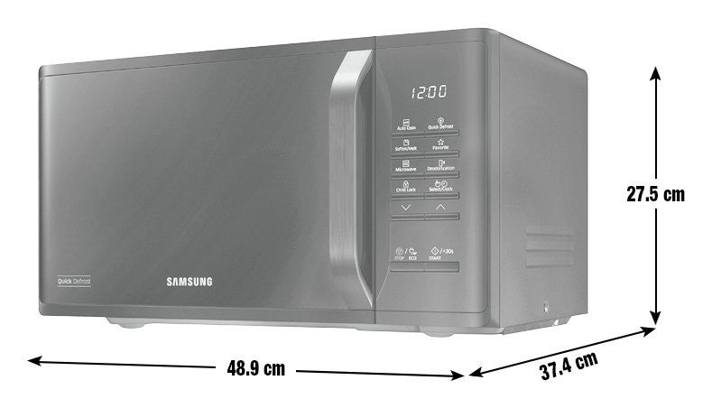 Samsung 800W 23L Standard Microwave MS23K3513AK Defrost option 6program- Black