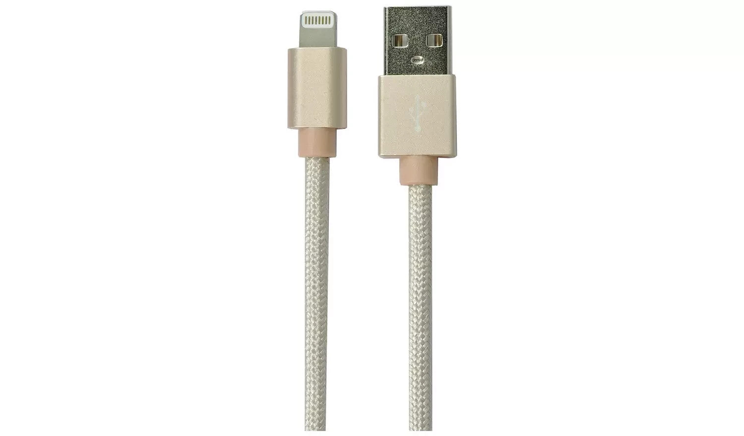 2m Braided Lightning Cable - Gold (Apple Certified)