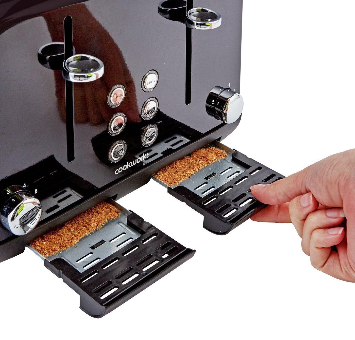 Cookworks Pyramid 4 Slice Toaster - Black