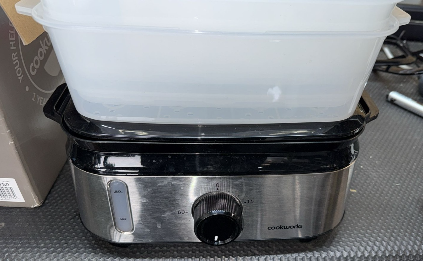 Cookworks FS1400-GS 3 Tier Steamer - Stainless Steel