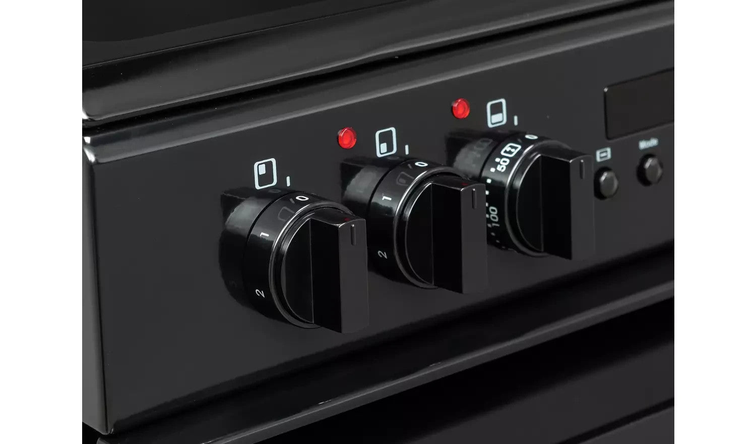 Bush DHBEDC50B 50cm Double Oven Electric Cooker - Black