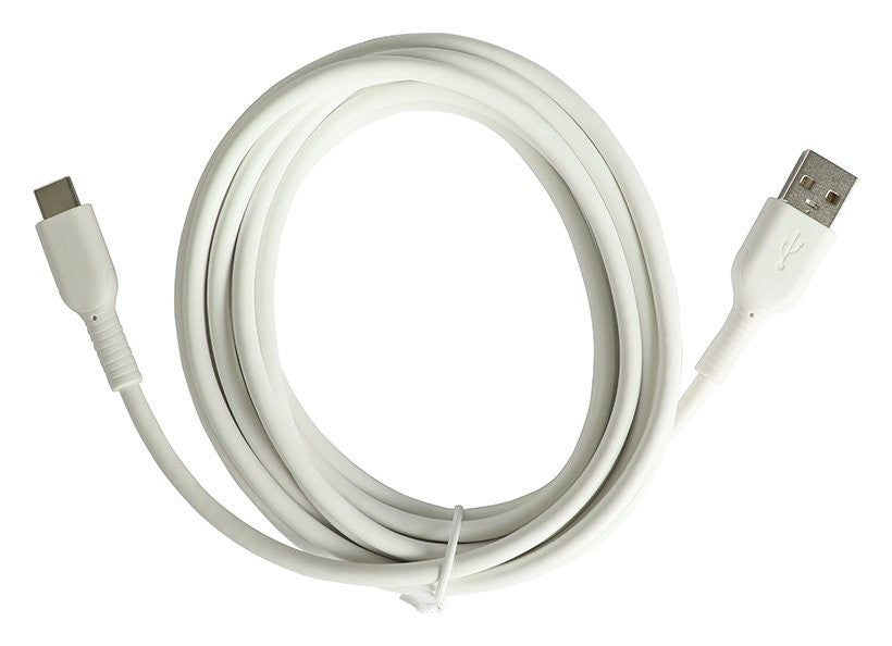 USB-C to USB-A 2.0 3m Charging Cable - White