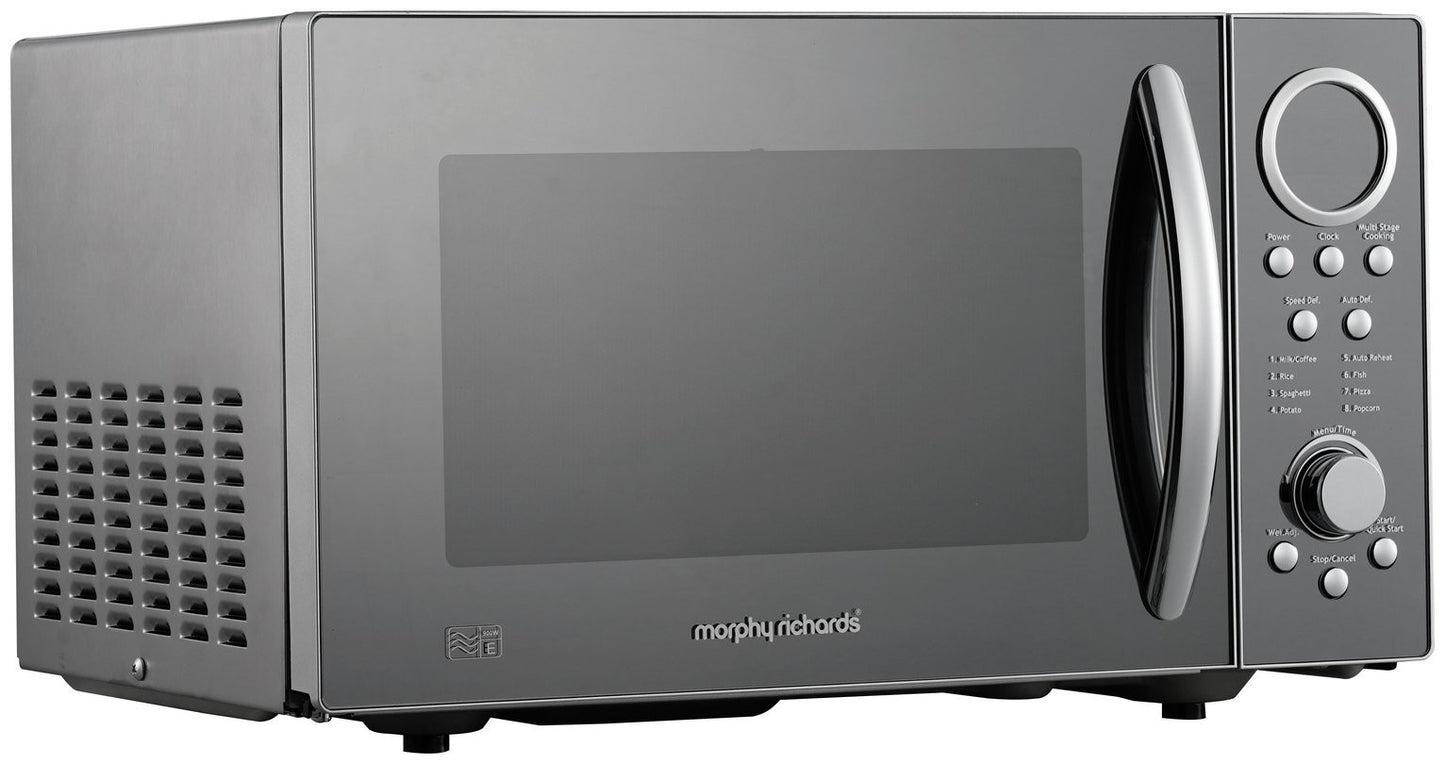 Morphy Richards 900W Standard Microwave - Silver