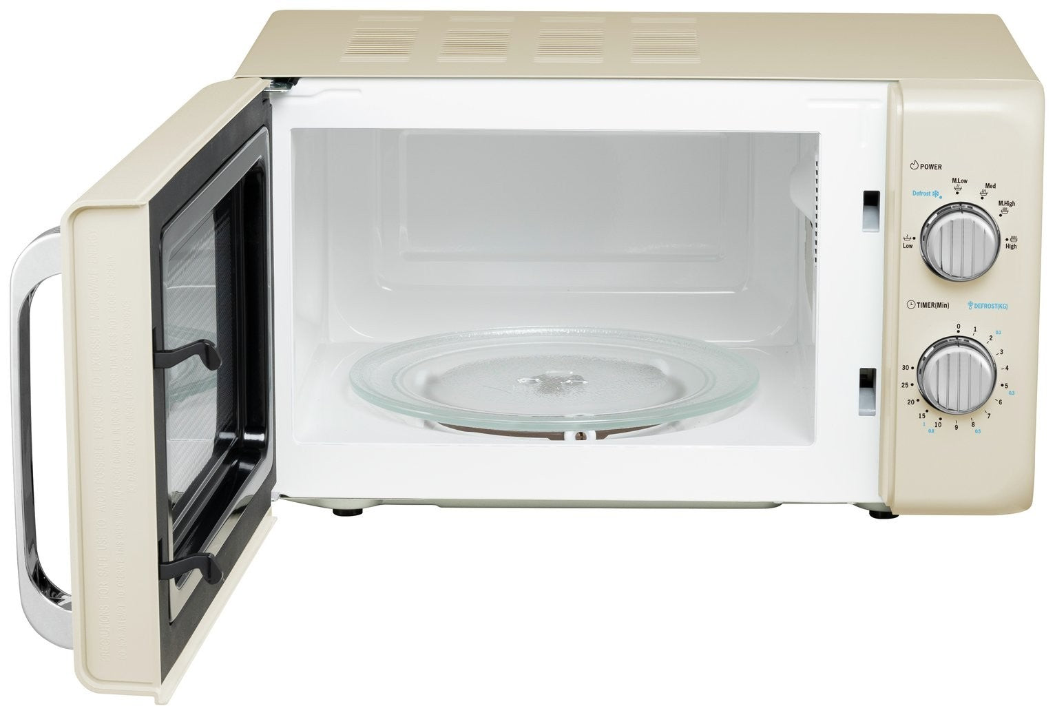 De'Longhi Argento Flora 800W Standard Microwave - Cream