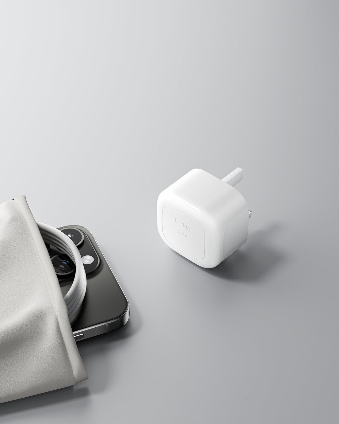 Belkin USB-C Wall Charger 30W | Fast Charging | Compact Travel Design | White