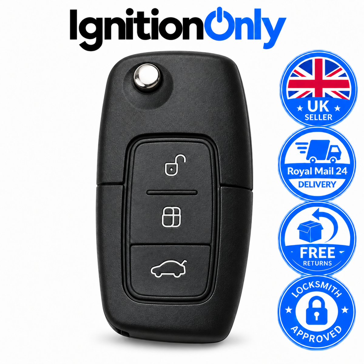 433MHz 3 Button Remote Key PCB Circuit Board for Ford Focus Mondeo Fiesta C-Max