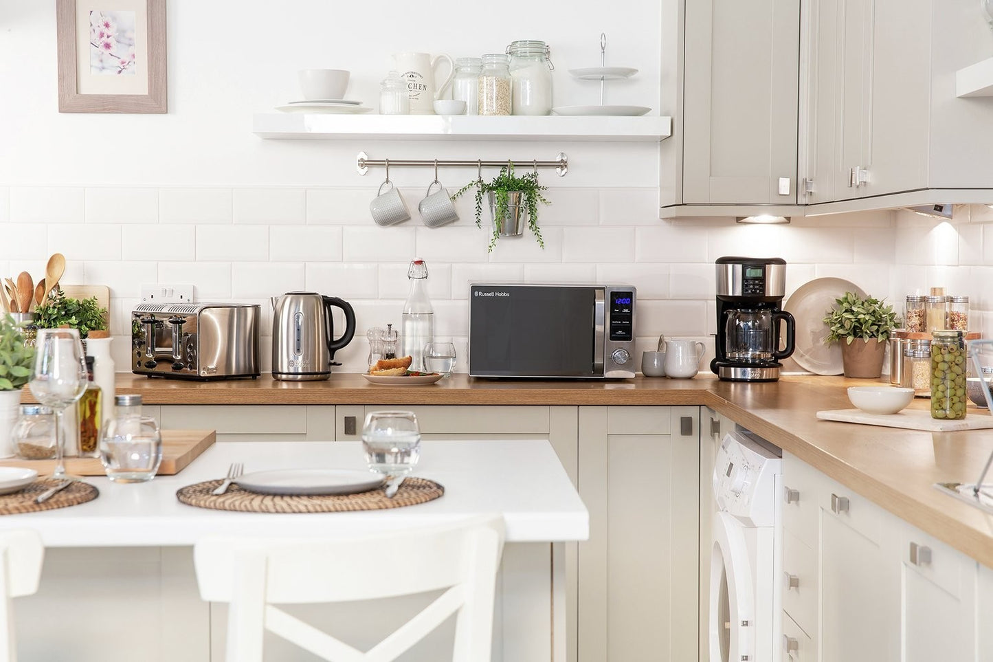 Russell Hobbs Buckingham 800W Compact Microwave - S/Steel
