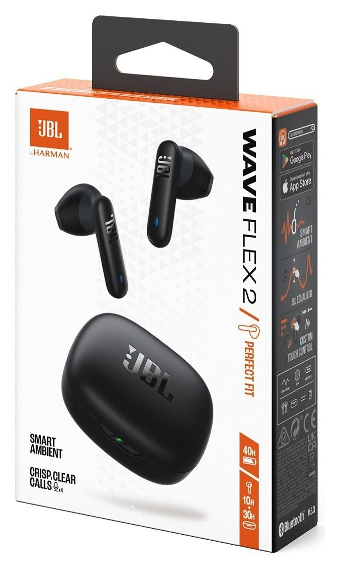 JBL Wave Flex 2 In-Ear True Wireless Earbuds - Black