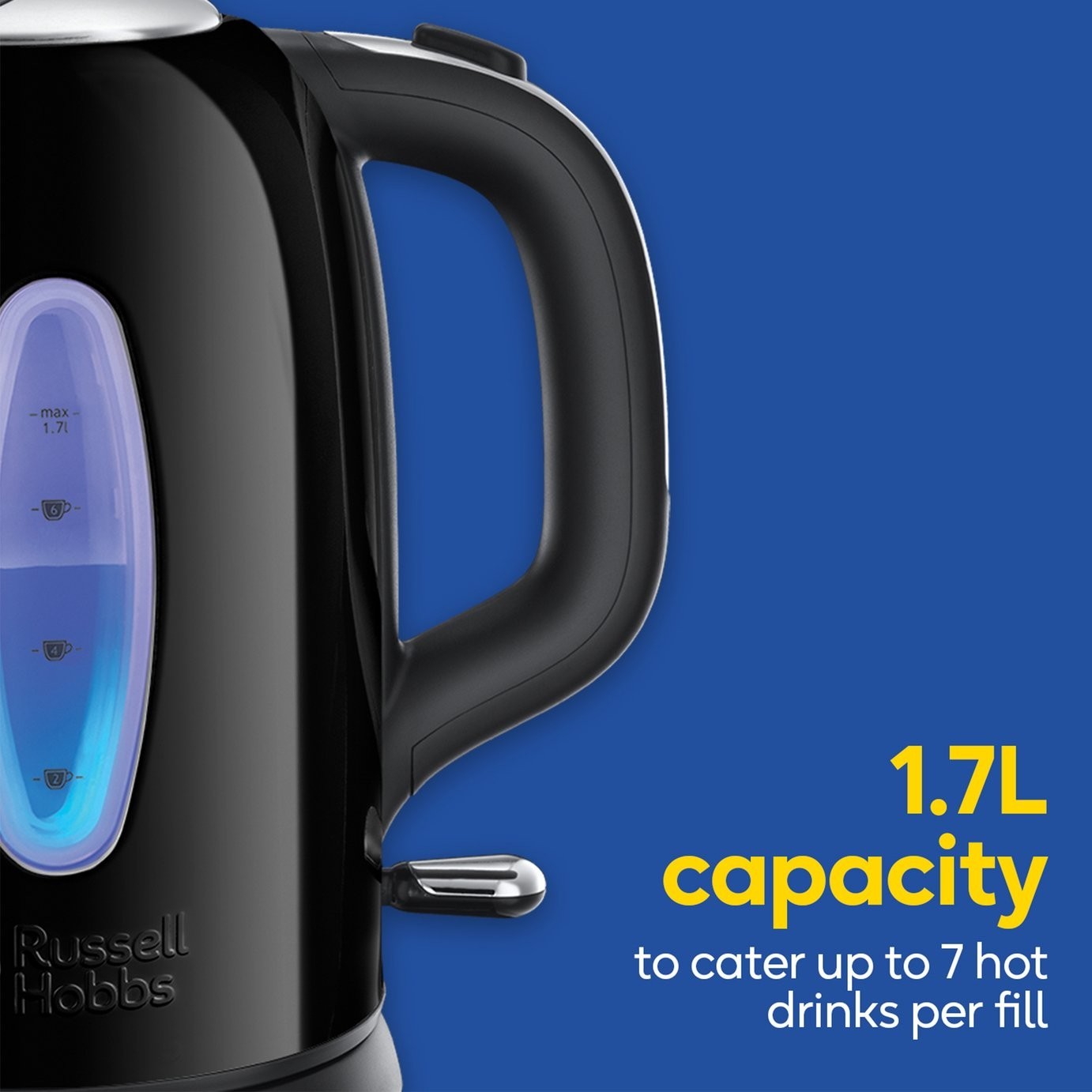 Russell Hobbs 25511 Worcester Stainless Steel Kettle - Black