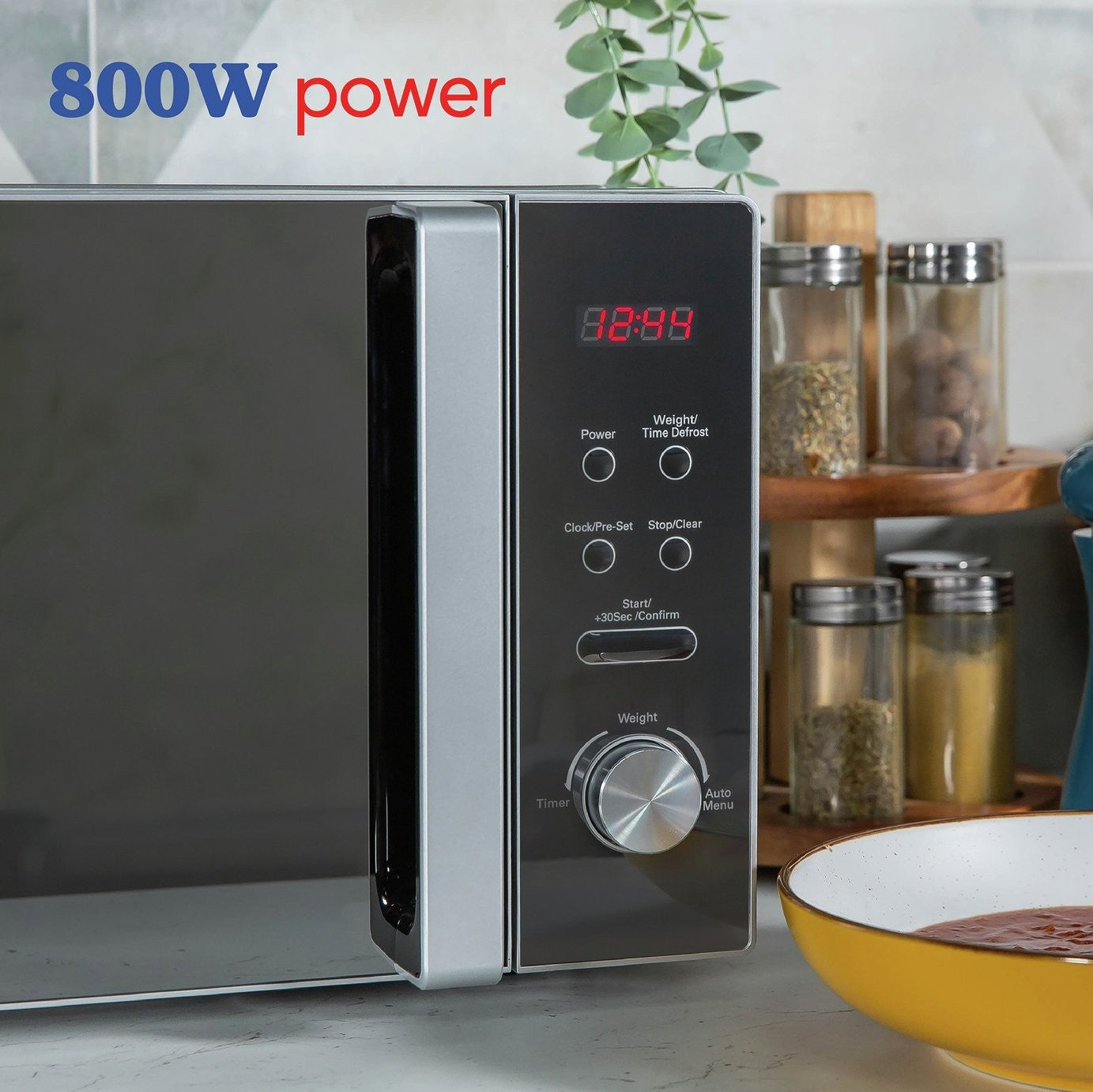 Russell Hobbs 800W Standard Microwave RHM2076SAG - Silver