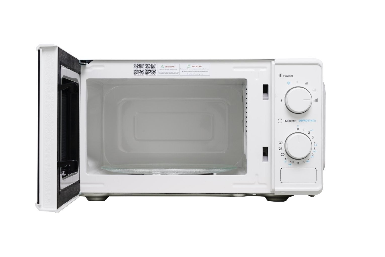 Cookworks 17L 700W Standard Microwave Dial Setting 6 Power Level MM7 - WHITE