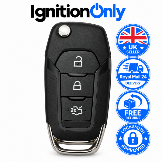 3 Button Flip Remote Key Fob Case for Ford Mondeo MK5 2015–2021 Zetec