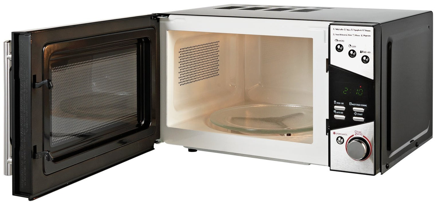 De'Longhi 800W Standard Microwave P80T5A - Black and Silver