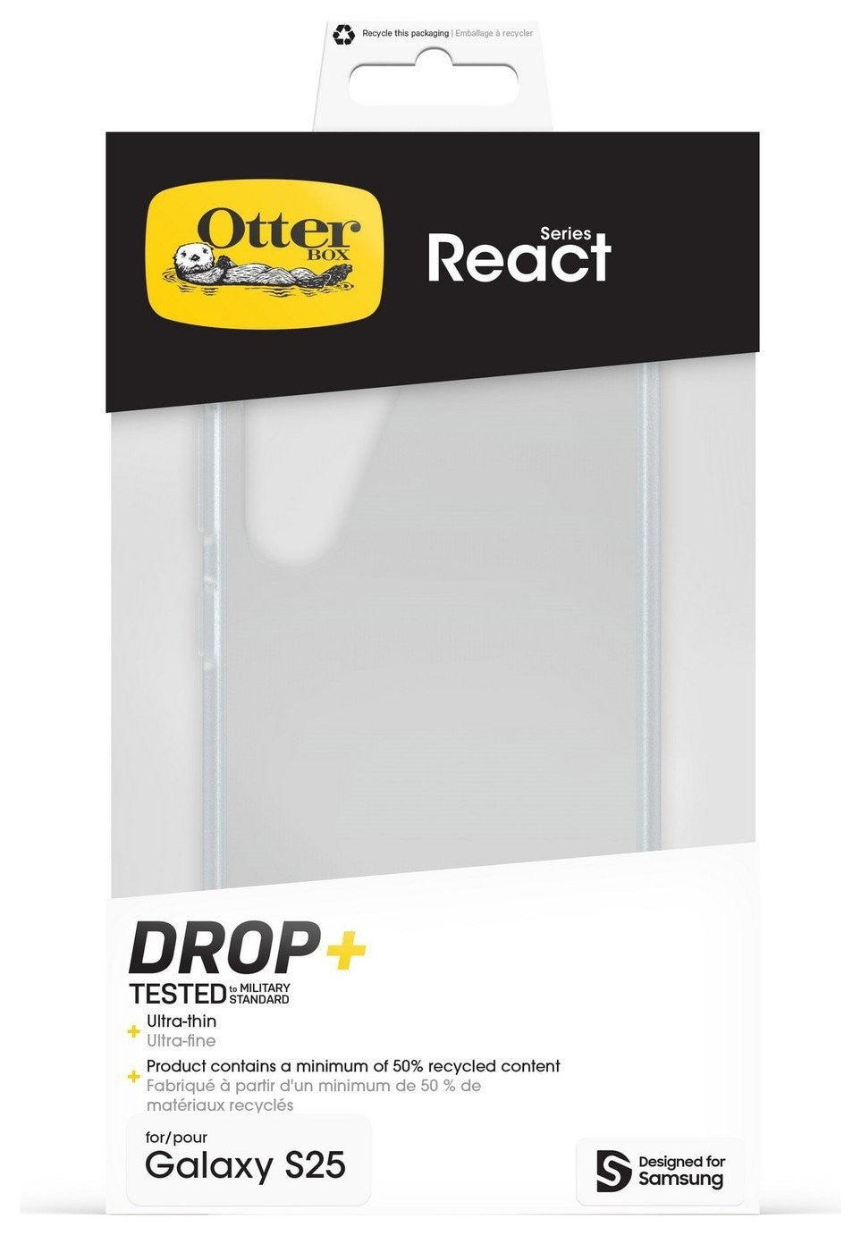 OtterBox React Samsung Galaxy S25 Phone Case - Clear